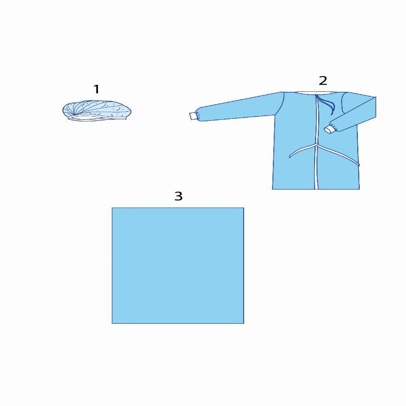 Комплект одягу та покриттів операційних хірургічний №25 Taipan-Pharm стерильний